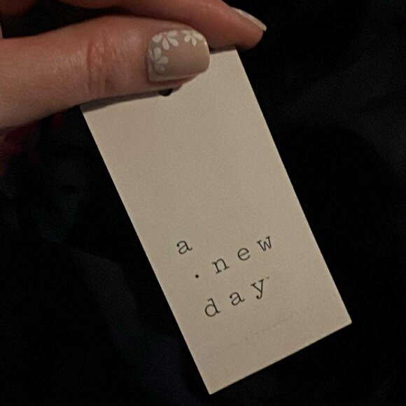 a new day WOMENS 100% COTTON STRAPPY BLACK DRESS SIZE LARGE WITH POCKETS NWT! - Picture 8 of 8